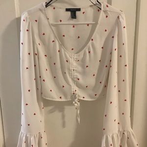 Forever 21 Long Sleeve Crop Blouse (M)